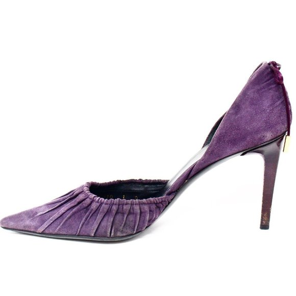 GUCCI Purple Suede Heels - Picture 4 of 8